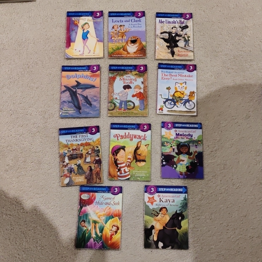 Lot Of 11 Paperback Step Into Reading Level 3 Books Educational Developmental